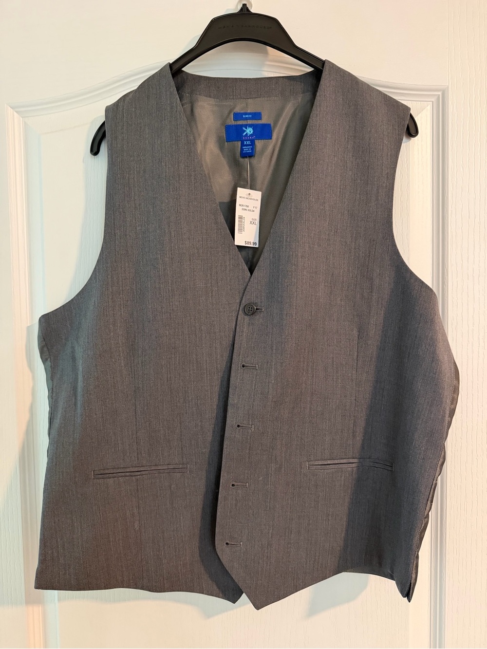 Egara Men’s Gray Dress Vest XXL